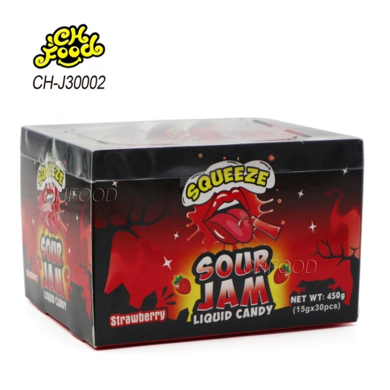 Wholesale Low MOQ Fruit Flavor Toothpaste Squeeze Sour Jam Liquid Candy Sweets
