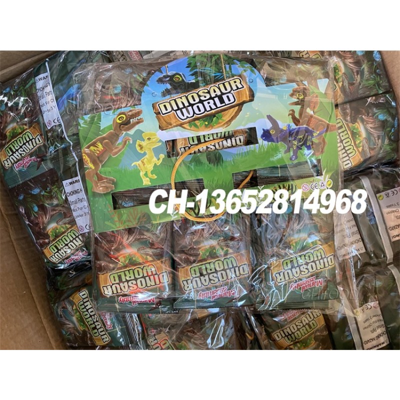 Hot Selling New Cheap Plastic Small DIY Cartoon Dinosaur Puzzle Assembly Toy for Kids Wholesale Educational Promotion Toy