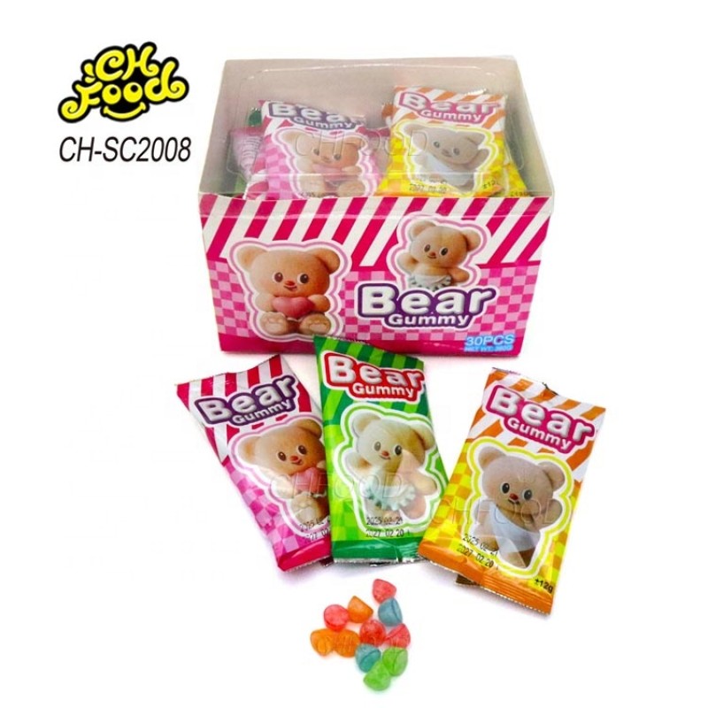 Halal Small Colorful Sour Bear Gummy Jelly Candy Sweets for Kids