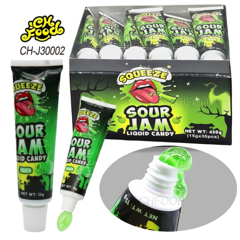Wholesale Low MOQ Fruit Flavor Toothpaste Squeeze Sour Jam Liquid Candy Sweets