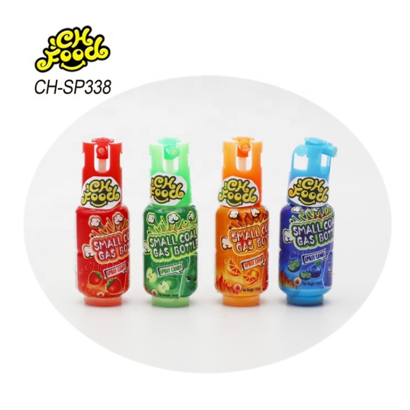 Wholesale Low MOQ Gas Cylinder Sour Fruit Flavor Liquid Spray Candy Sweets for Kids