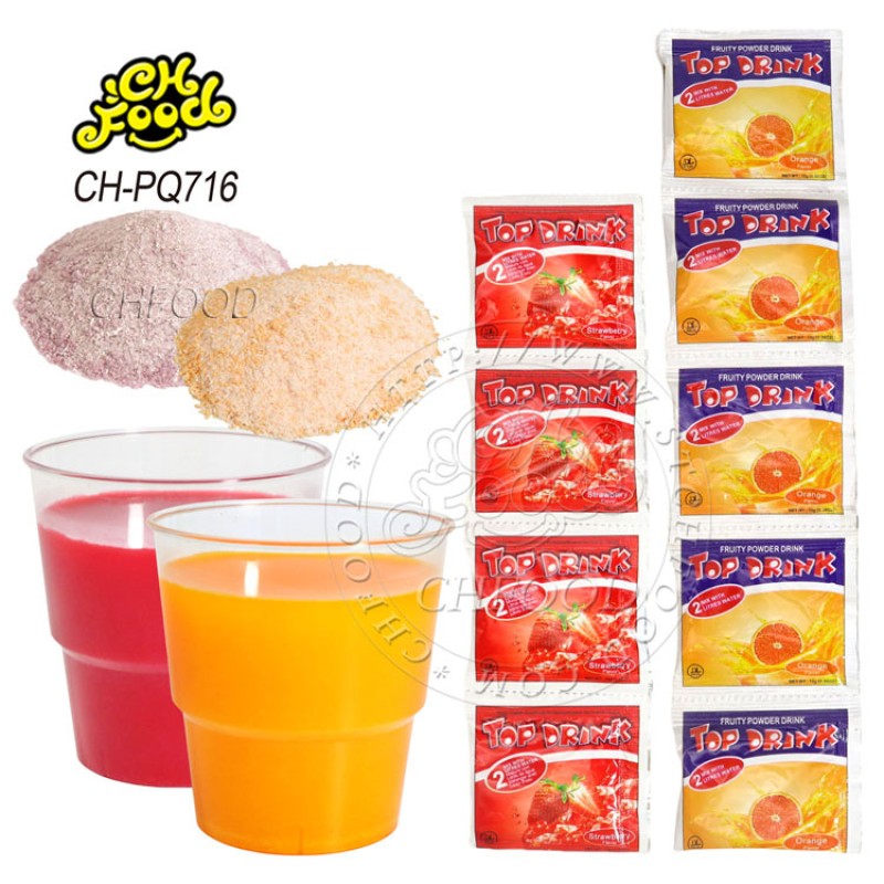 Hot Selling Strawberry and Orange Instant Concentrate Juicy Drink Powder Wholesale and OEM  Fruit Flavor Drink Powder