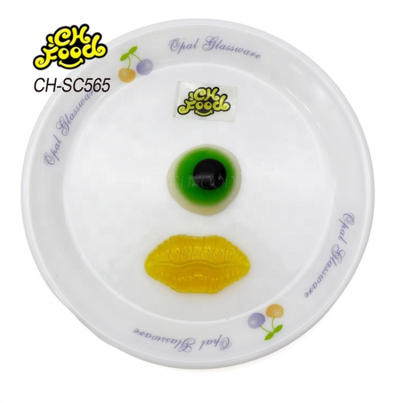 Low MOQ Wholesale Little Monsters Candy 3D Eyeball and Lip Shape Gummy Candy Sweets Easter Candy