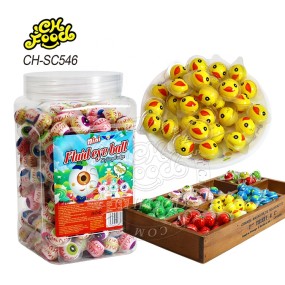 Halal Small Eyeball watermelon Strawberry Duck Earth Shape Fruit Jelly Filled Gummy Candy Sweets Soft Candy