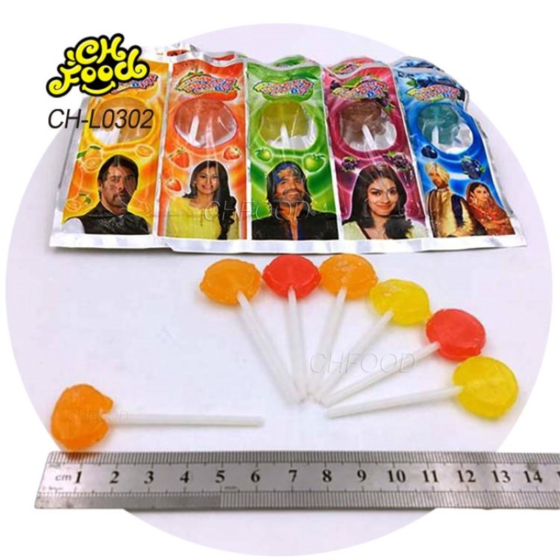 Custom 5 Fruit Flavor Mini Lollipop Halal Hard Candy Sweets Snack