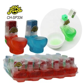 Wholesale Low MOQ Toilet Shape Bottle Sour Fruit Flavor Liquid Spray Candy Sweets for Kids