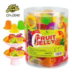 Pudding Jelly Cup in Pvc Bottle Halal Mix Fruit Flavor Jelly Candy Sweets for Kids Wholesale and OEM