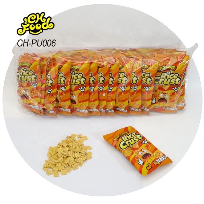 Custom Salty and Crispy BBQ Cheese and Spicy Rice Crust Puffed Food Snack for Kids