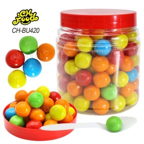 Manufacturer Wholesale OEM Fruit Flavor Multi-colored Ball Shape Bubble Gum Halal Chewing Gum Candy Sweets