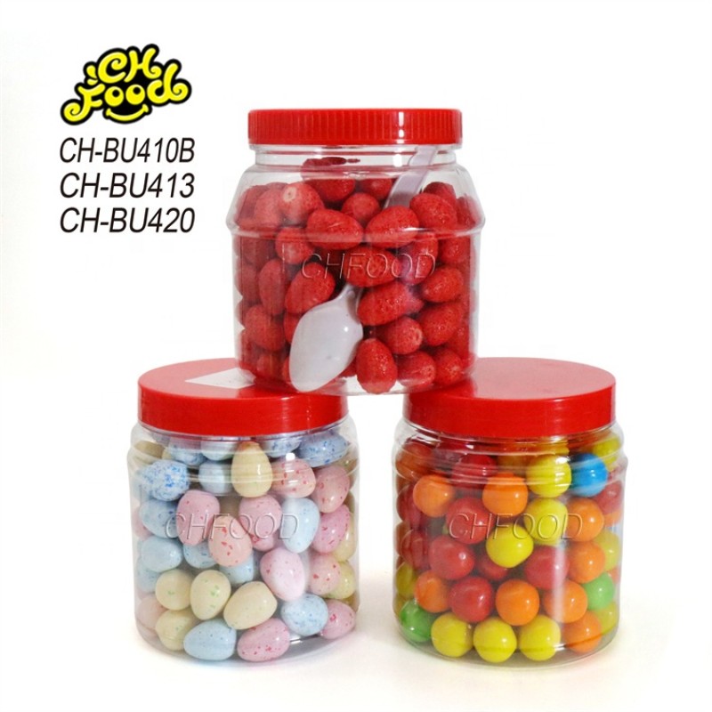 Manufacturer Wholesale OEM Fruit Flavor Multi-colored Ball Shape Bubble Gum Halal Chewing Gum Candy Sweets