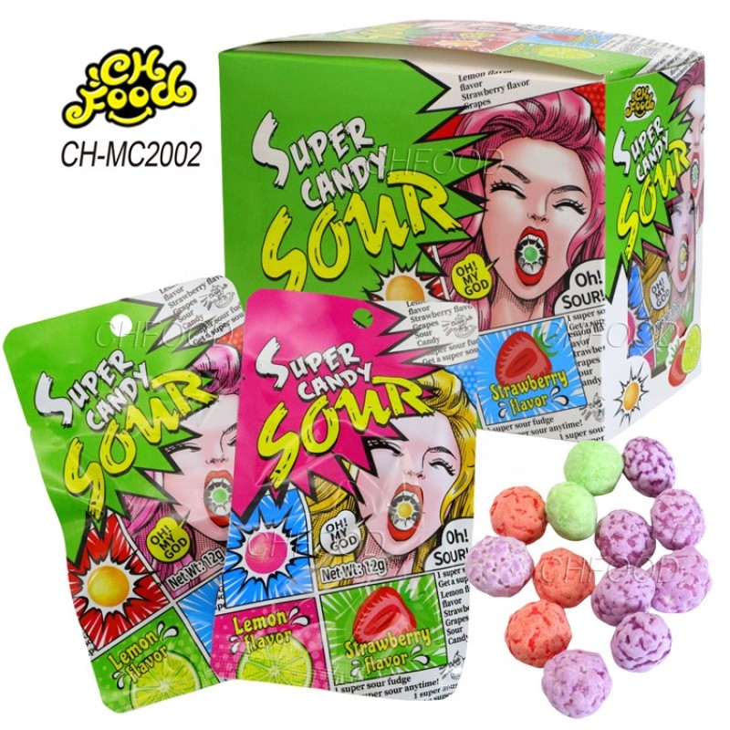 Wholesale Hot Selling Mix Fruit Flavor Super Sour Candy Sweets Halal Hard Candy
