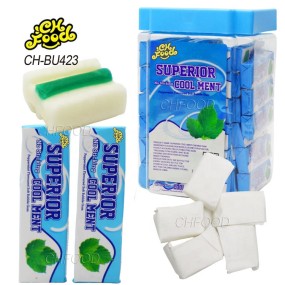 Hot Selling Superior Cool Mint Jelly Filled Bubble Gum Wholesale and Custom Chewing Gum Candy Sweets