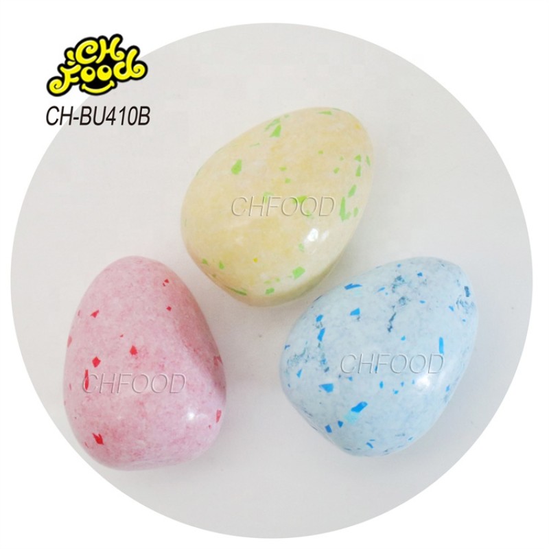 Manufacturer Wholesale OEM Fruit Flavor Crisy Sugar Coating Dinosaur Egg Shape Bubble Gum Halal Chewing Gum Candy Snack Sweets