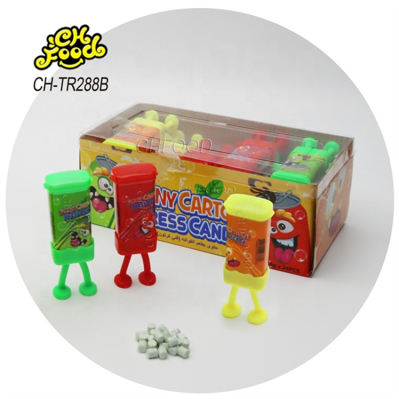 Wholesale New Plastic Cartoon Robot Bottle Candy Toy for Kids