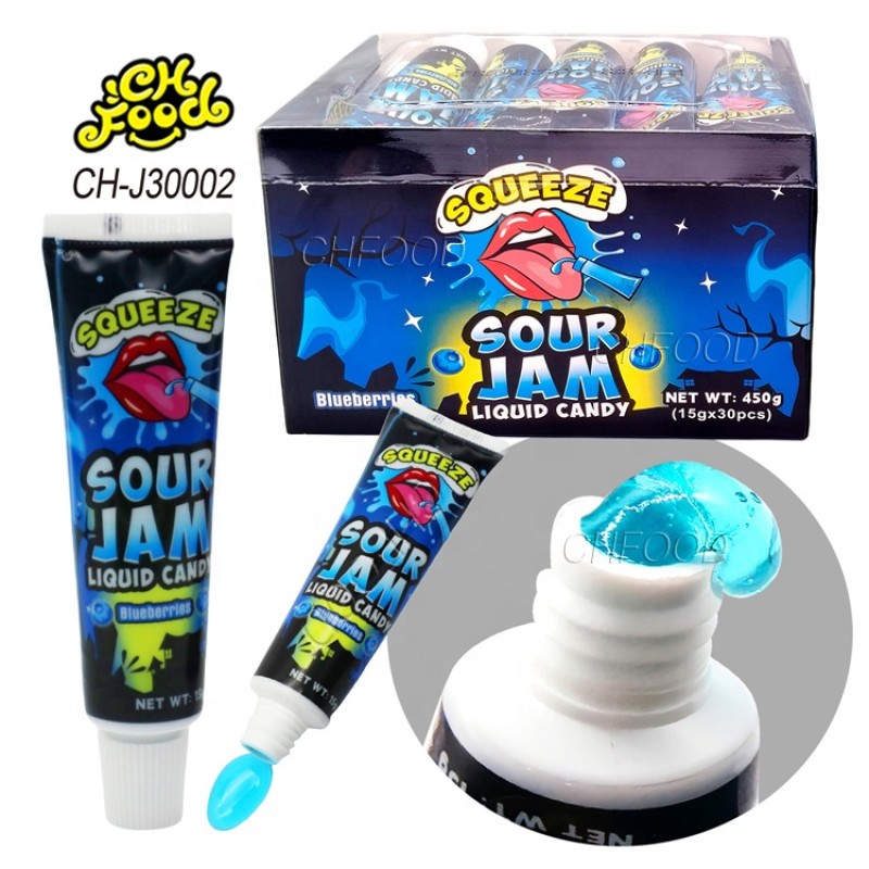 Wholesale Low MOQ Fruit Flavor Toothpaste Squeeze Sour Jam Liquid Candy Sweets
