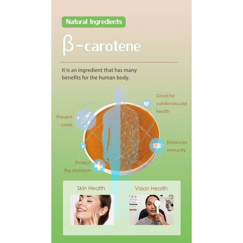 Beta Carotene Powder Factory - 3% Microalgae Food Quality Cosmetic Bulk