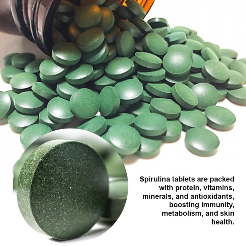 Spirulina Extract Tablets Factory - 250mg-500mg Green Powder Vitamin