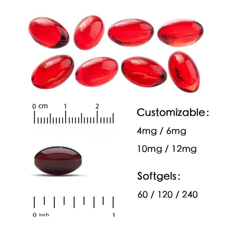 Astaxanthin Soft Gel Capsules Manufacturer - GMP Food Grade Antioxidant Custom