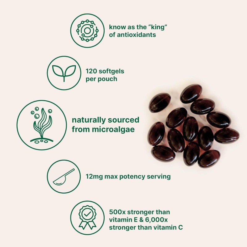 Astaxanthin Softgels Manufacturer - 12mg Microalgae Extract OEM/ODM Wholesale