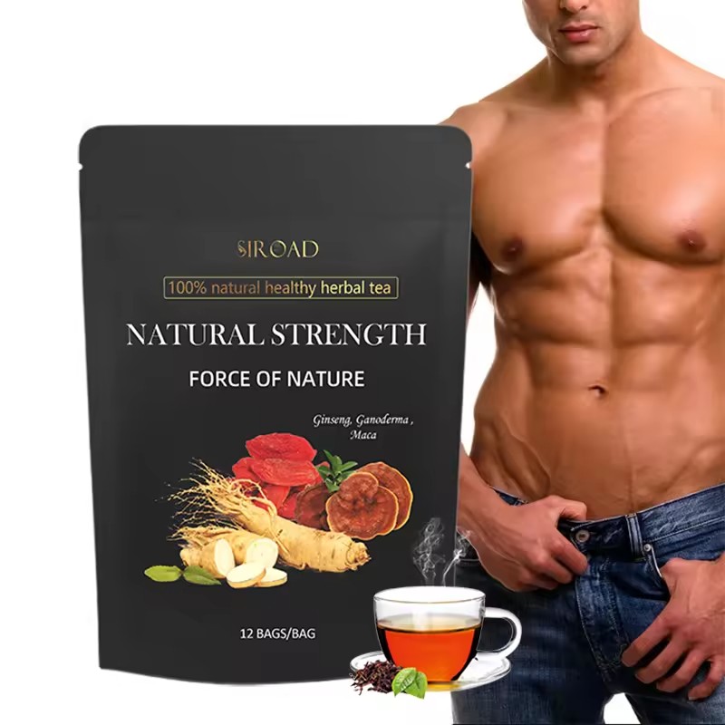 Natural Chinese Herbal Men's Vitality Energy Tea Maca Root Ginseng Wolfberry Fertility Tea Kidney Nourishing Detox Tea