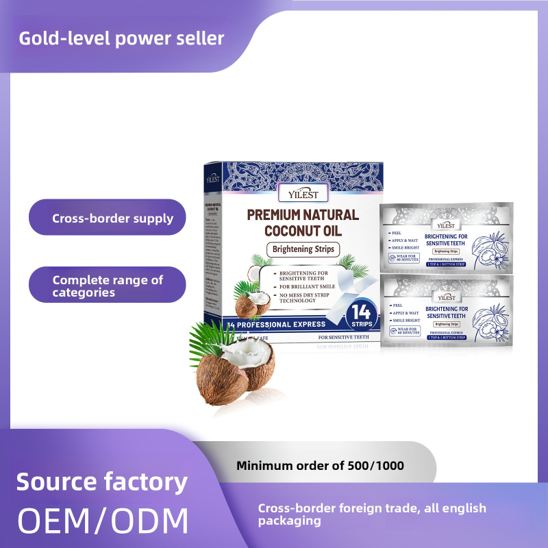 Yilest Coconut Mint Fresh Breath Whitening Brightening  Patches Cross-Border Whitening Strips Kit