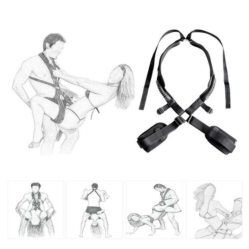 Sex Swing BDSM Sex Toy Set Bondage Restraint with Adjustable Waist Support Belt Adults Body Games Cooperation for Couples