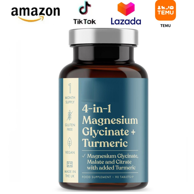 TK Hot Sale 4-in-1 Magnesium Glycinate + Turmeric Adult Capsules Direct Factory Direct Sale