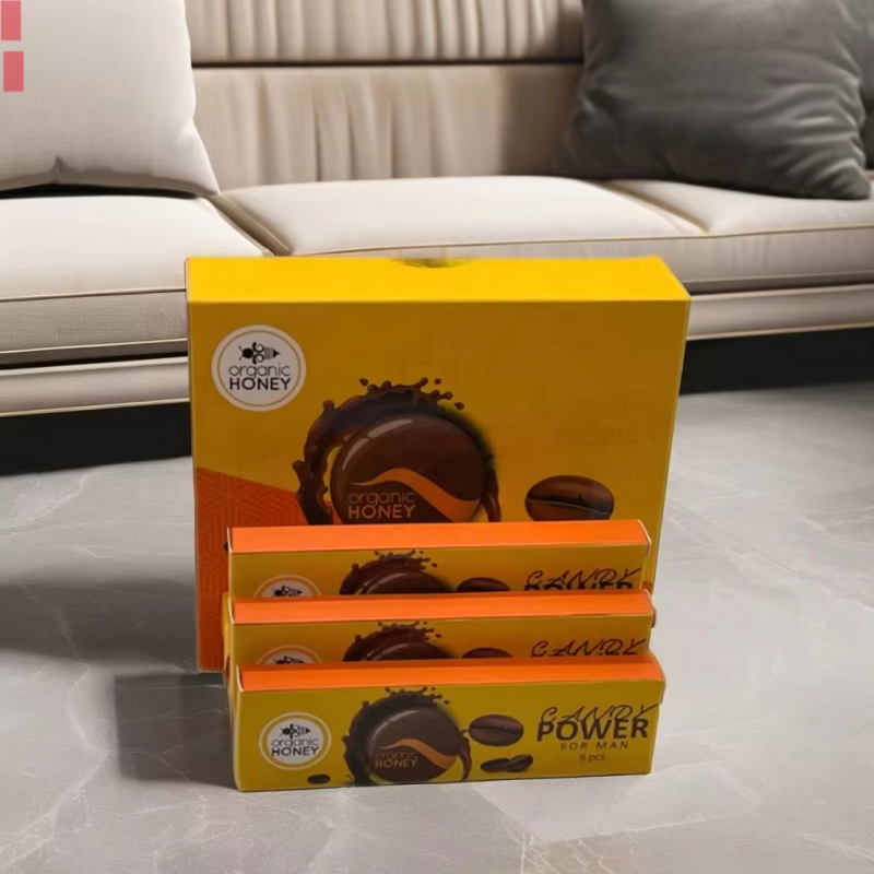 Wholesale Chocolate Boxes for Royal Organic Honey Candies Packaging with Gold Foil Embossing Adult Products