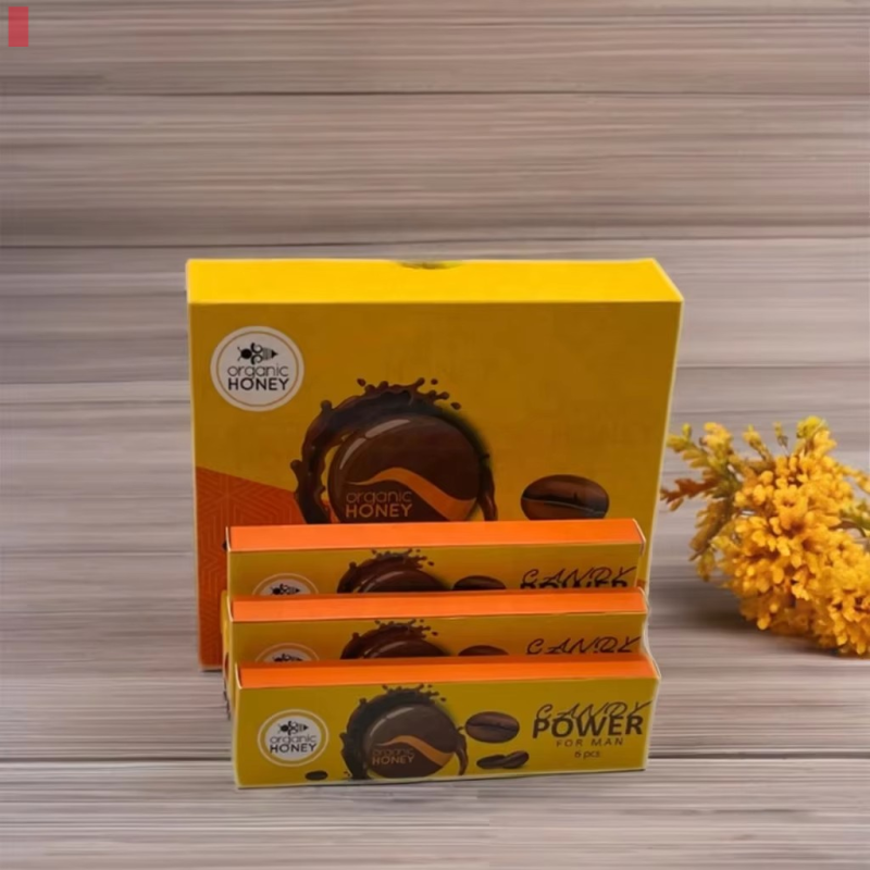Wholesale Chocolate Boxes for Royal Organic Honey Candies Packaging with Gold Foil Embossing Adult Products