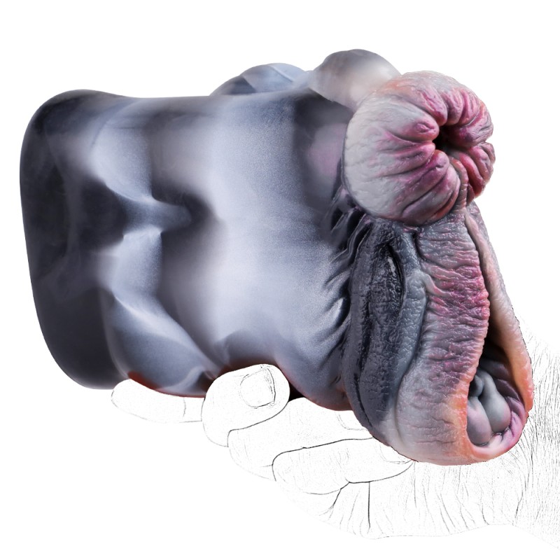 Fantasy Zebra Style Male Masturbator Artificial Vagina Anal Silicone Vaginal Pocket Pussy for Men Masturbator Cup Sex Toys