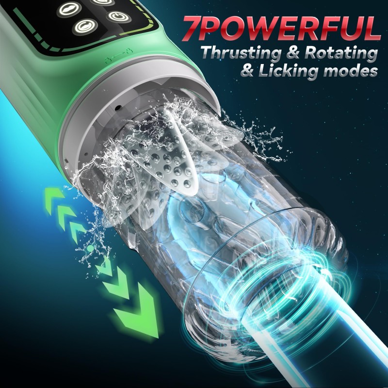 Fully Waterproof IPX7 Automatic Man Stroker Machines Vacuum Pump Thrusting Rotating Sucking Cup Electric Male Masturbators