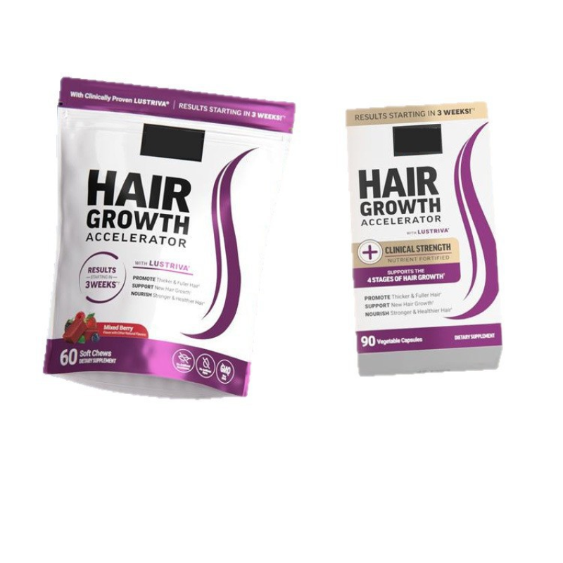 Amazon's Best-Selling Li Kang Factor Hair Growth Accelerator Gummies Adult Hair Growth Candy in Stock