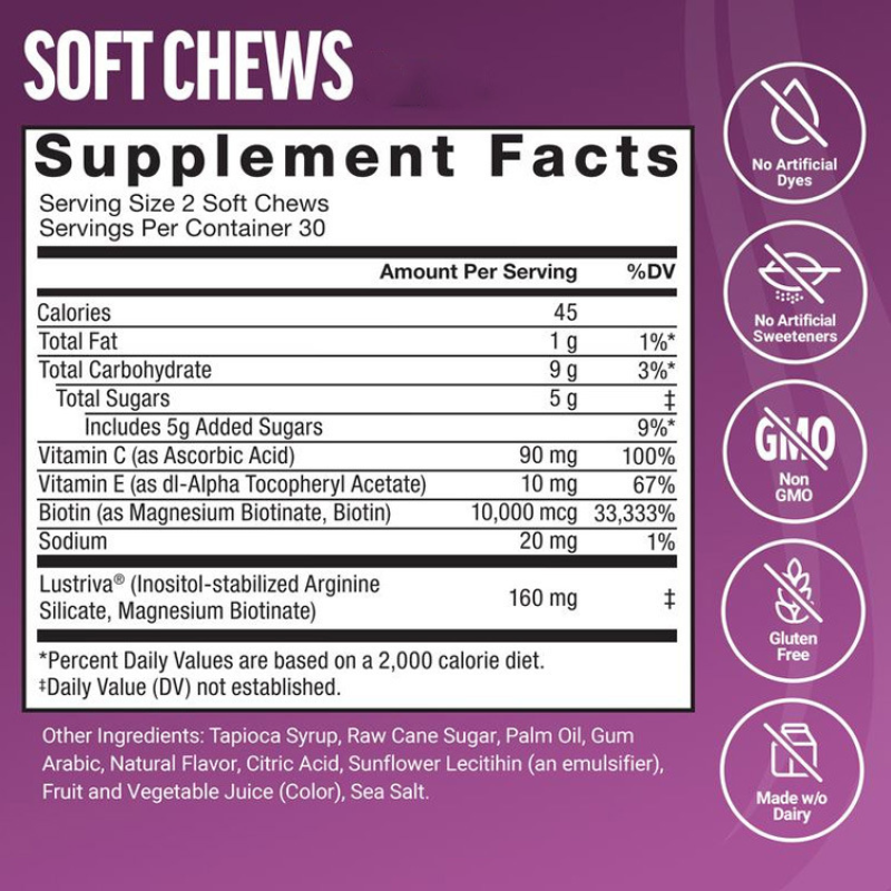 Amazon's Best-Selling Li Kang Factor Hair Growth Accelerator Gummies Adult Hair Growth Candy in Stock