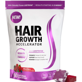 Women's Hair Growth Vitamin Chewable Gummies  Amazon Factory Wholesale Nutritious Hairgrowth Supplement Hard