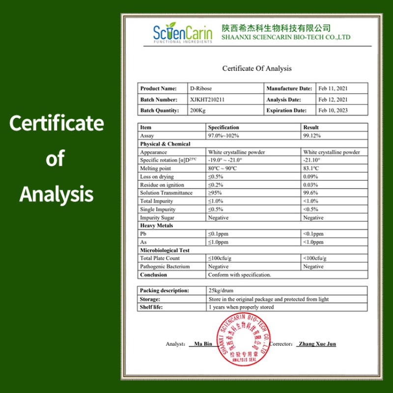 D-Ribose Factory - Food Additives Sciencarin Supply