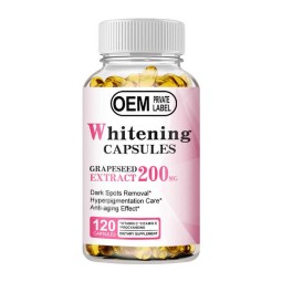 Low Moq Factory OEM ODM  Whitening Capsules With Grape Seed Extract Skin Whitening Softgels for Women