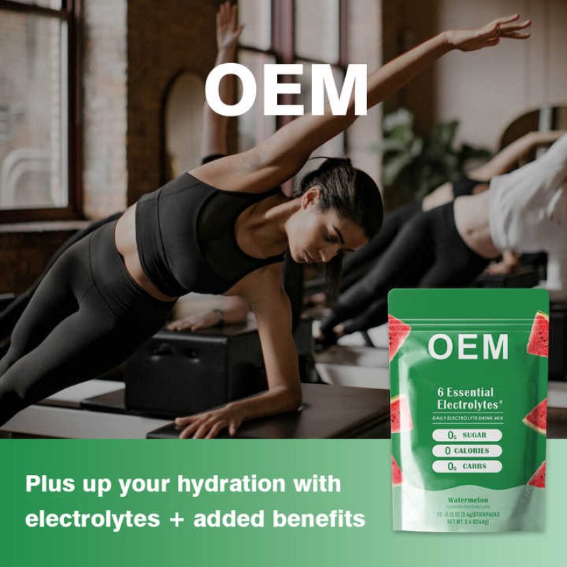 Factory Supply 6 Essential Electrolytes Powder Providing Energy Vegan Reduce Tiredness Electrolyte Powder