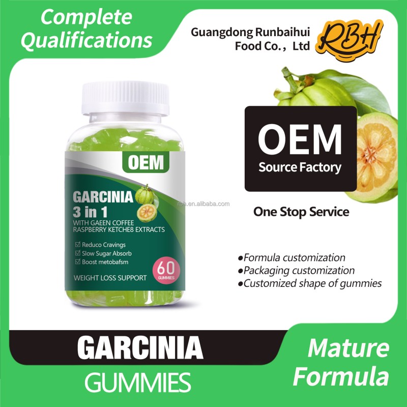Support OEM Private Label Garcinia Gummies Fat Burner Soft Candy with Multiple Shapes and Flavors