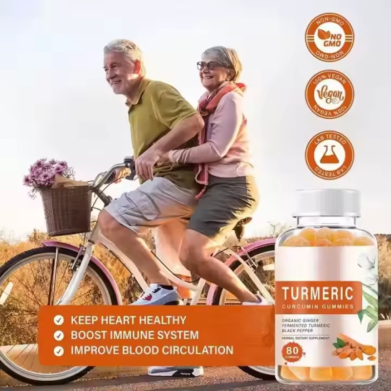 OEM Turmeric Gummies Curcumin Suprfoods Sugar Free Dietary Supplement Turmeric Gummies