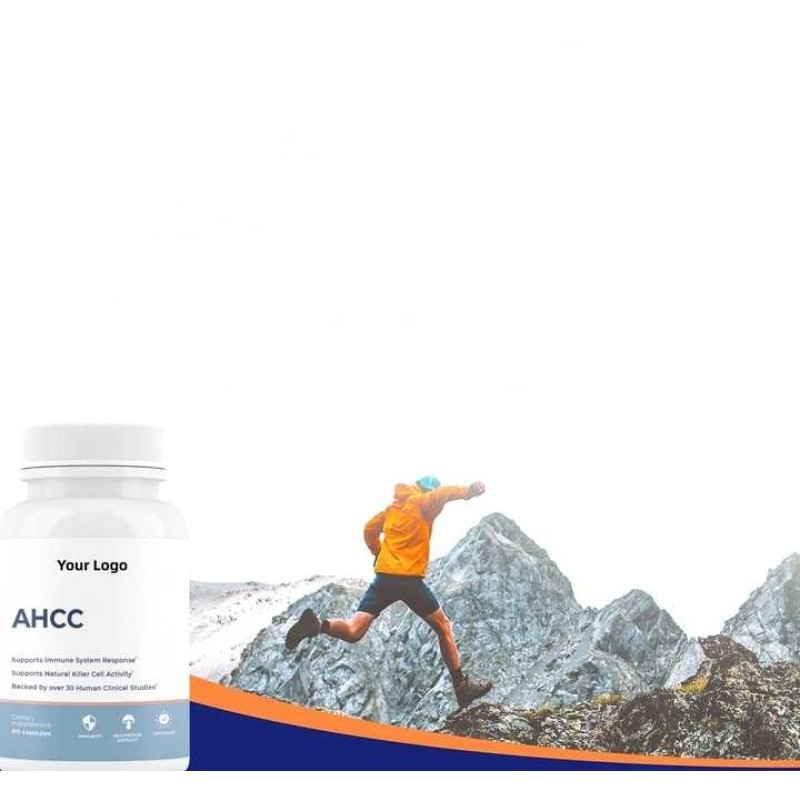 OEM Private Label Health Supplements Food Grade Mushroom Extract Powder Capsules Ahcc Powder Capsule