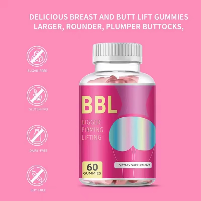 High Quality Hip and Butt Enlargement Gummies for Women's Hip Enlargement Tighten and Lift Larger Hips Maca Supplement