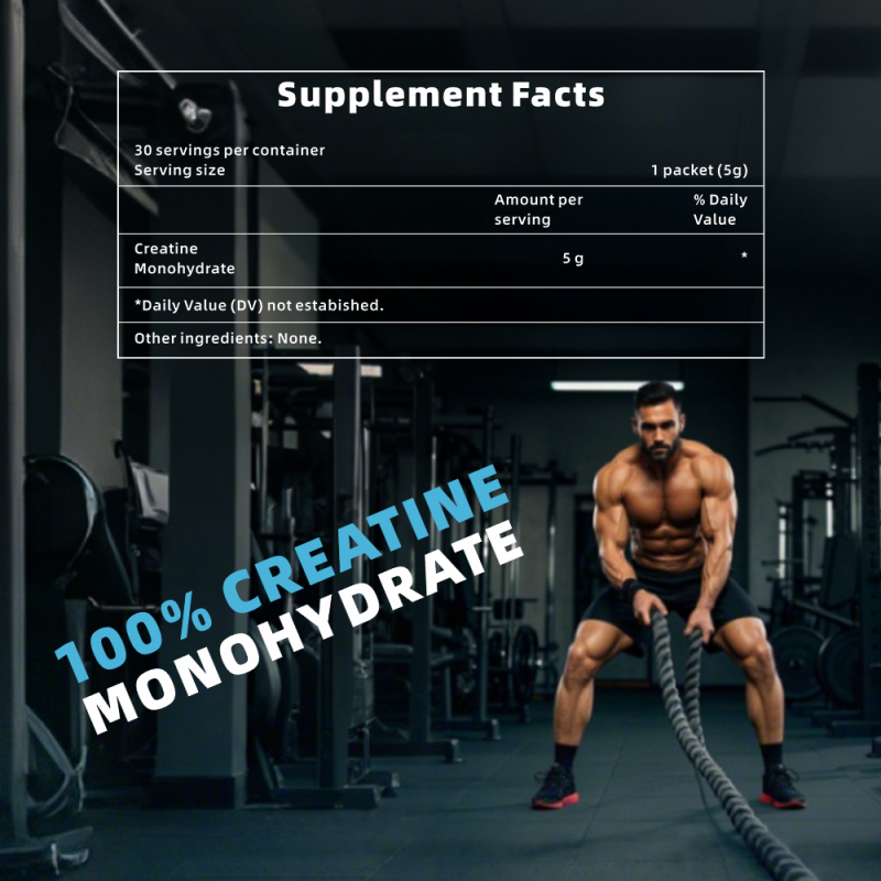 Private Package Pre Workout Creatine Monohydrate Powder 300g Muscle Building Energy Supplement Helps Support Explosive Energy