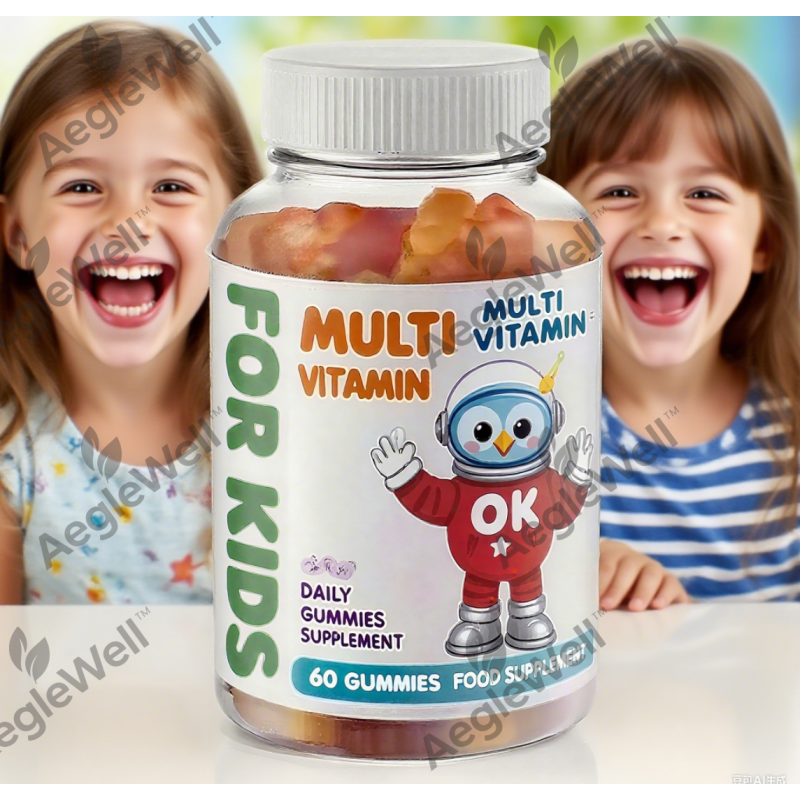 OEM Bulk Halal Organic Multivitamin Gummies for Kids Immunity Gummy Children's Multivitamin Supplement
