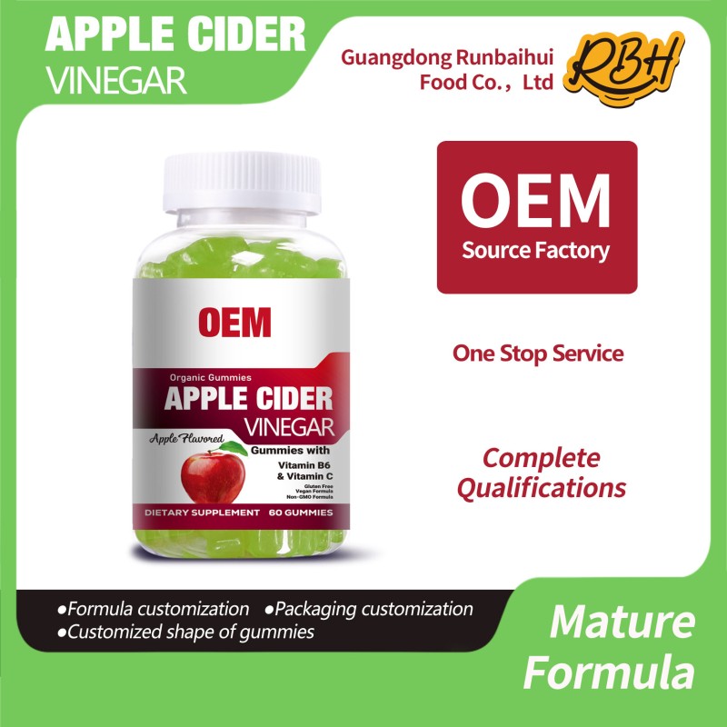Original Factory OEM Apple Cider Vinegar Gummies Fudge Supports Customization of Various Gel Fudge ACV Gummies
