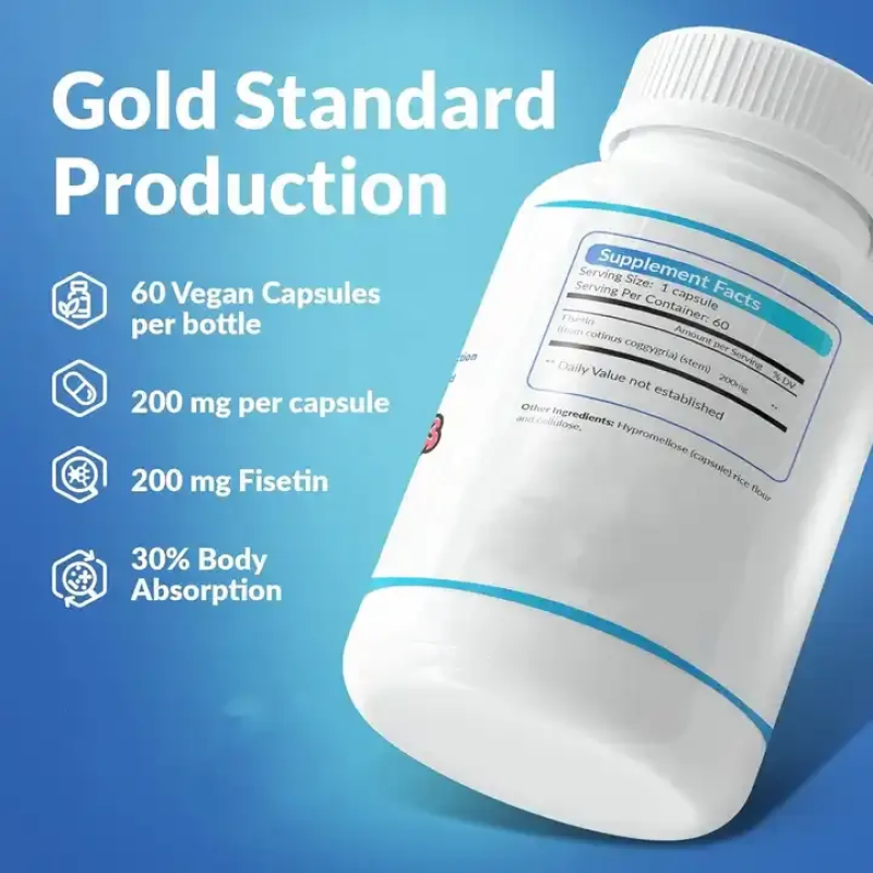 Fisetin Capsules Hot Sales Healthcare Supplement Brain Health Strength Support Fisetin Powder Fisetin Capsules