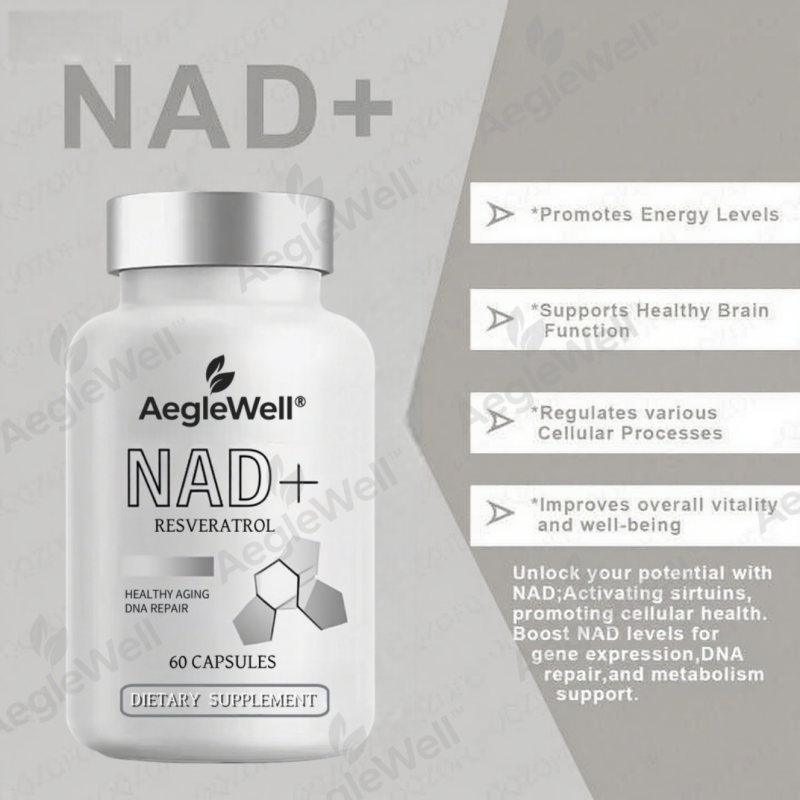 OEM Pure Resveratrol Nicotinamid Mononucleotide NAD Capsules Wholesale Price Booster Dietary Supplements Nad Capsules