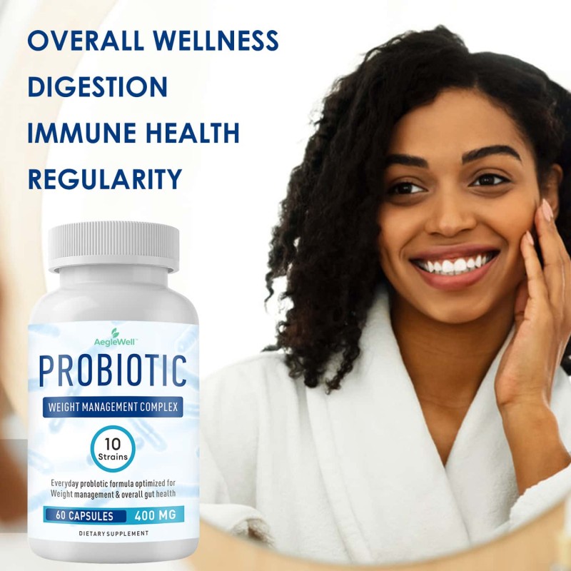 Aeglewell OEM ODM 60 Billion Cfu Probiotics Capsules for Digestive Support 60 Billion Probiotics Supplement