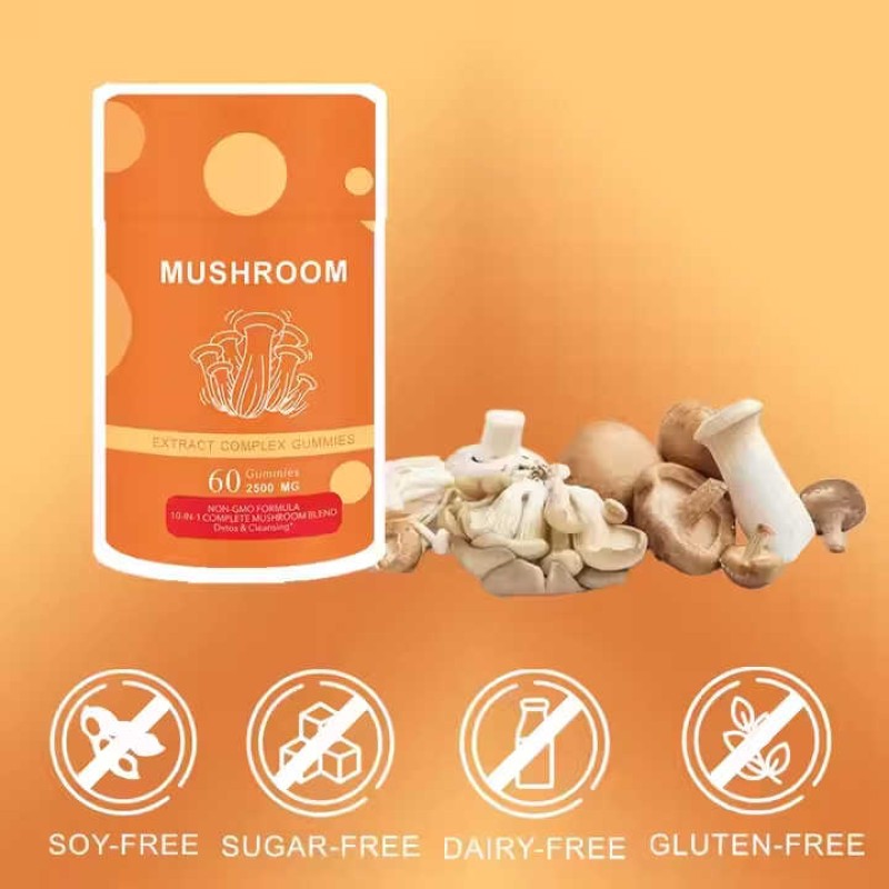 OEM Private Label Health Supplements Food Grade Mushroom Extract Powder gummies Ahcc Powder gummies