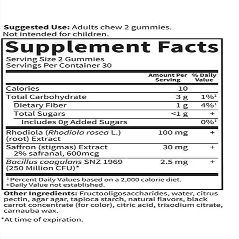 OEM/ODM Stress Relief Supplement Stress Multivitamin Gummies Decompression Relief Smart Brain Relax Gummies Private Label