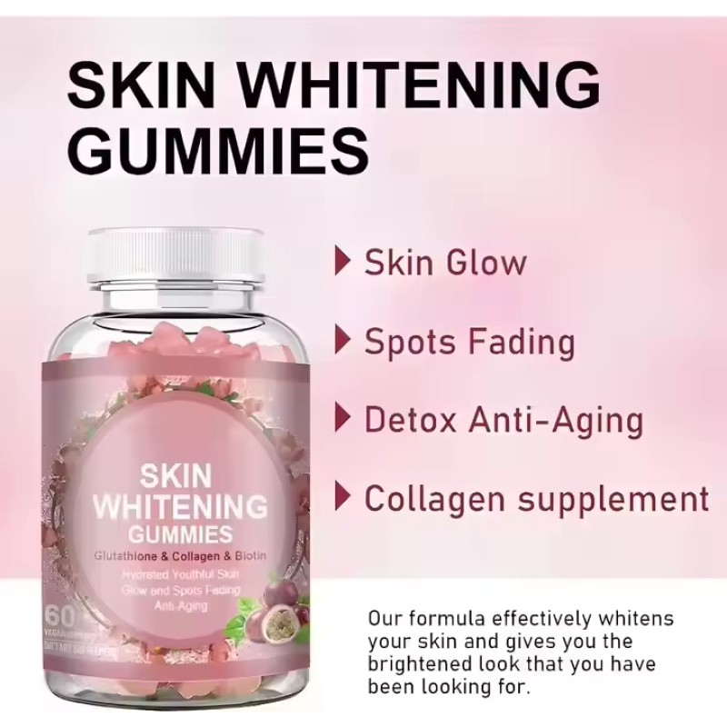 Skin Whitening Gummies L-Glutathione Hyaluronic Acid Gummies Collagen Gummies